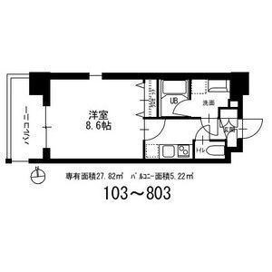 拡大写真:Cion Nagoya meieki (シオンナゴヤ) 1階103の間取り