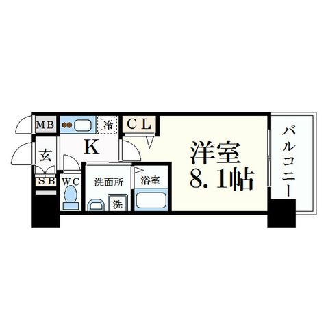 拡大写真:プレサンス名古屋STATIONサティナ 9階902の間取り