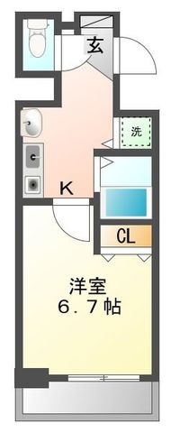 拡大写真:ライジングコート名古屋駅南 4階404の間取り