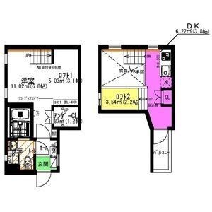 拡大写真:chez moi(シェモア) 1階105の間取り