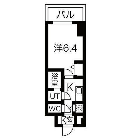 拡大写真:プレミアム大須 9階903の間取り