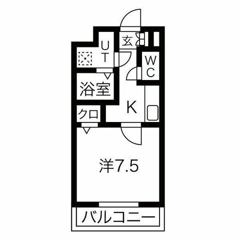 拡大写真:Cieluje中村日赤(シェルジェ) 3階305の間取り