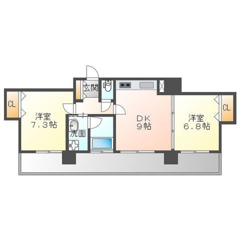拡大写真:さくらHills NAGOYA WEST 9階902の間取り