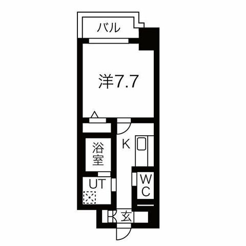 拡大写真：ブルームライフ八田駅前 8階803の間取り