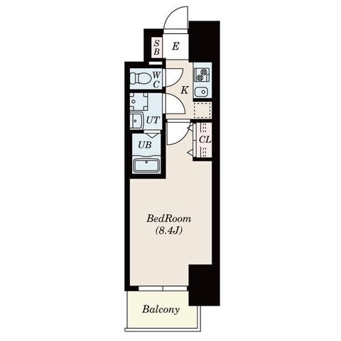拡大写真:S-RESIDENCE山王 4階401の間取り