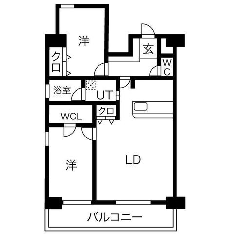 拡大写真:アーバンパーク日吉(旧:ロイジェント日吉Ⅱ) 13階1307の間取り