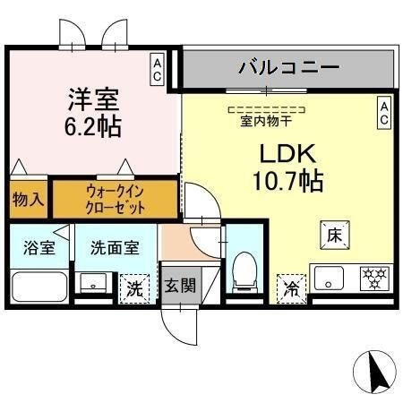 拡大写真:セレスティア長良 イースト 1階101の間取り