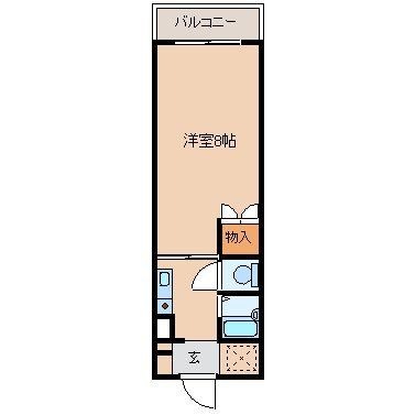 拡大写真：ＳＹＭ　ＬＩＦＥ 1階105の間取り