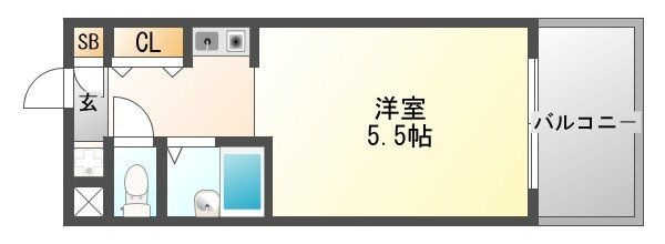拡大写真:吹田市上山手町 1階303の間取り