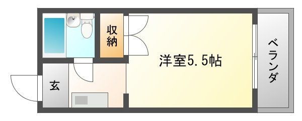 拡大写真:吹田市上山手町 3階311の間取り