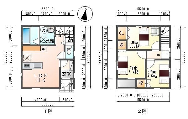 拡大写真:カナデハウス 西棟 02の間取り