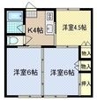 コーポ富士B棟の間取図