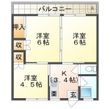 コーポ富士B棟の間取図