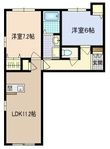 サザンコートAの間取図