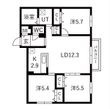 グランディール琴似の間取図
