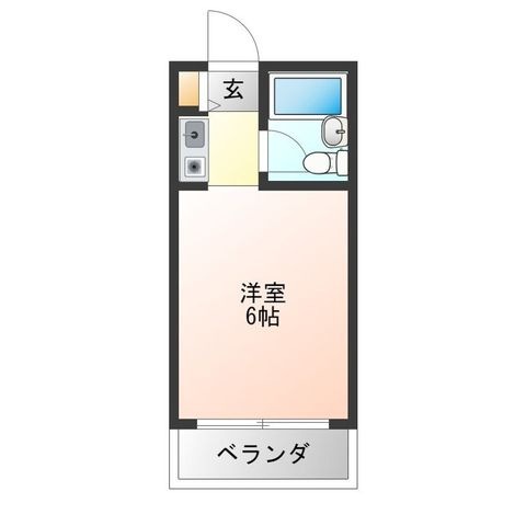 拡大写真:ロイヤルクレイン玉出 3階302の間取り