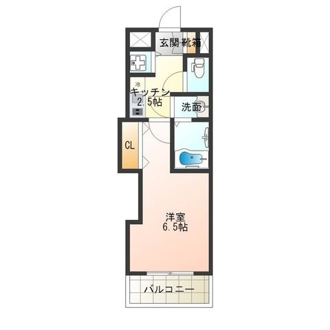 拡大写真:Luxe難波西Ⅰ 9階902の間取り