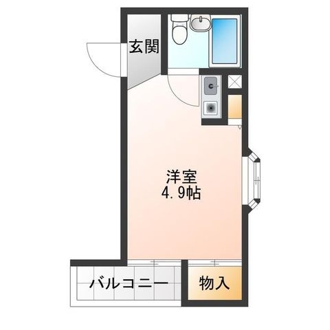 拡大写真:City Hill 3階305の間取り