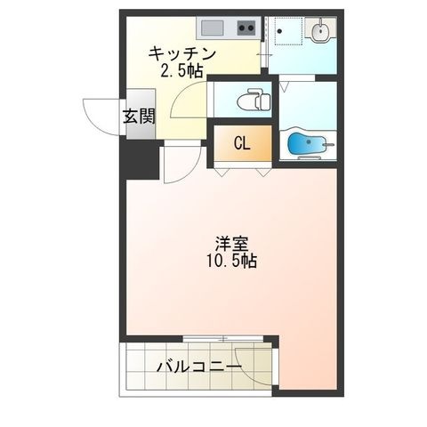 拡大写真:フジパレス住ノ江駅南V番館 1階103の間取り
