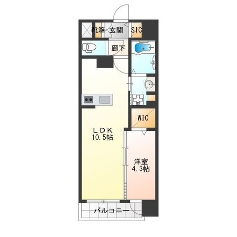 拡大写真:サザンネスト住ノ江駅前 3階301の間取り