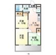 マンション川岸の間取図