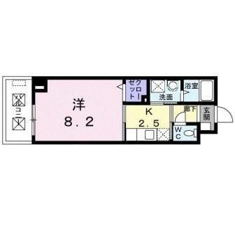 拡大写真：ローズガーデン 7階707の間取り