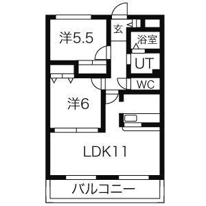 拡大写真:リベルタパラッツォ 3階202の間取り