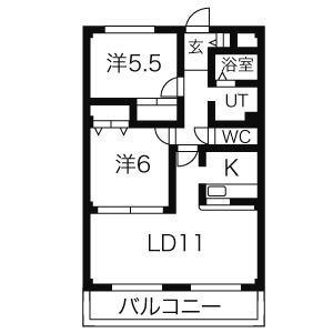 拡大写真:プレジール・マ・メゾン 3階302の間取り