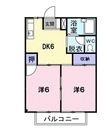 写真：ヒーローハイツ2階の間取図