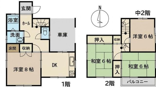 拡大写真:一宮市浅井町小日比野古川筋68-5戸建 1階1の間取り
