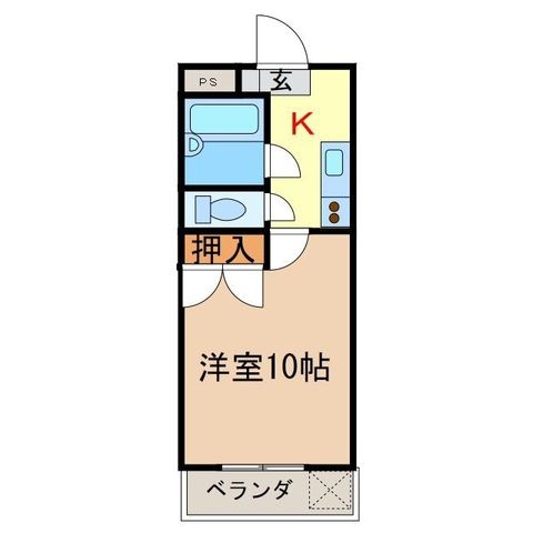 拡大写真：CITY.PRIDE丸之内 3階311の間取り