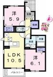 徳島市北田宮2丁目の間取図