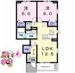 徳島市中島田町３丁目の間取図