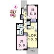 徳島市南島田町4丁目の間取図