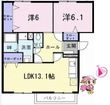 徳島市八万町内浜の間取図