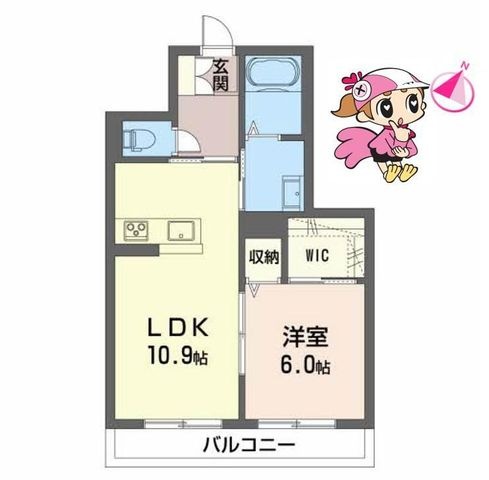 拡大写真:徳島市佐古七番町 1階103の間取り