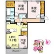 徳島市山城西4丁目の間取図