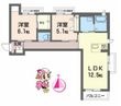 徳島市北島田町3丁目の間取図