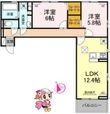 徳島市住吉2丁目の間取図