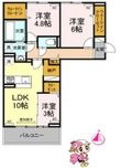 徳島市八万町法花の間取図
