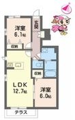 徳島市北沖洲3丁目の間取図