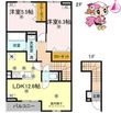 徳島市八万町上福万の間取図