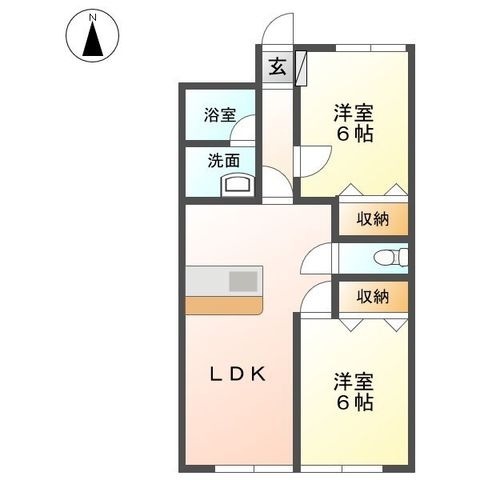 拡大写真:第二岐南ビル 4階4Dの間取り