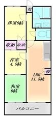 草加市谷塚町の間取図