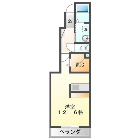 拡大写真:ルミエール 1階103の間取り