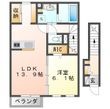 Ｄ－ＲＯＯＭ茜部中島　Ｂ棟の間取図
