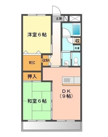 拡大写真:サンシャインハイツ 3階308の間取り