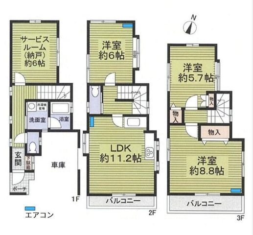 拡大写真:大成町貸家 0の間取り