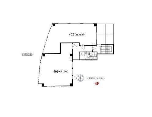拡大写真：新栄プロパティー玉手山 4階401の間取り