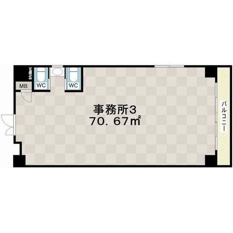 拡大写真:VILLAGE RIVER西天満 5階501の間取り